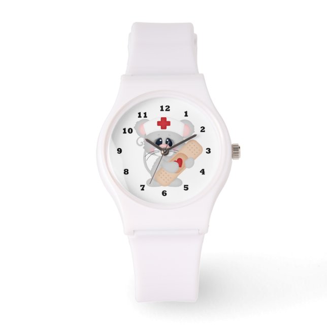 Pulsera Personalizado Enfermera reloj deportivo de muñeca (Anverso)