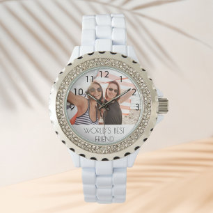 Pulsera Personalizado foto del mejor reloj de texto amigo