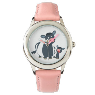Pulsera Personalizado lindo escogió a vaca gay y reloj de 
