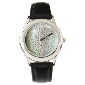 Pulsera Piel de trucha arco iris, reloj de pesca con mosca