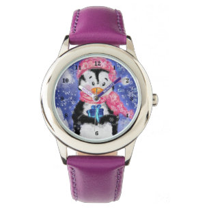 Pulsera Pingüino navidad con reloj de regalo