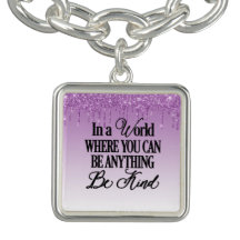 Pulsera Purpurina de goteo morado Be Kind