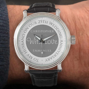 Pulsera Regalo para marido. Reloj del 25 aniversario de bo