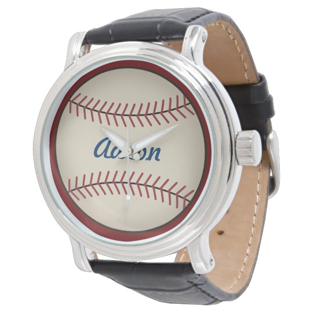 Pulsera Regalo personalizado de Reloj de Béisbol masculino (Angular)