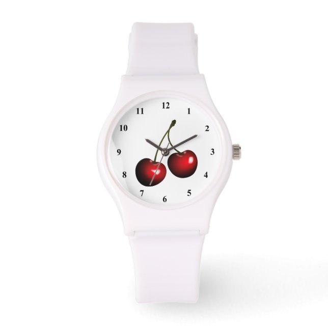 Pulsera Regalo Reloj de cerezas rojas (Anverso)