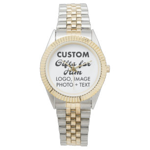 Pulsera Regalos Personalizados de reloj de dos tonos de pl