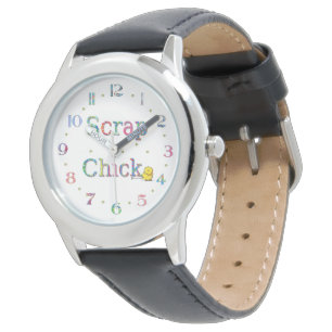 Pulsera Relajar el reloj de la muñeca de Chick Scrapbooker