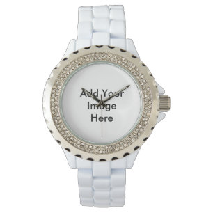 Pulsera Reloj adaptable de la cara en blanco