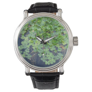 Pulsera Reloj afortunado del trébol de cuatro hojas