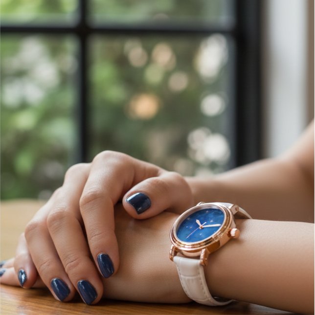 Pulsera Reloj Analógico de Mujer Copo de Nieve Rosa Dorado (Subido por el creador)