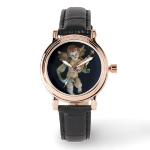 Pulsera Reloj antiguo del ángel de la porcelana