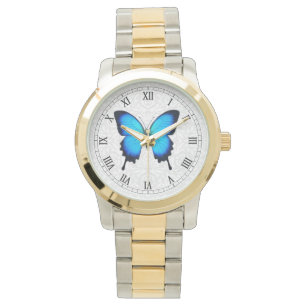 Pulsera Reloj azul de la mariposa de Papilio Ulises