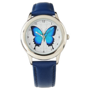 Pulsera Reloj azul de los niños de la mariposa de Ulises