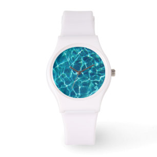 Pulsera Reloj azul fresco del agua de la piscina