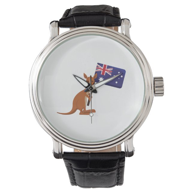 Pulsera reloj bandera de australia canguro (Anverso)