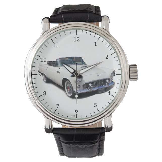 Pulsera Reloj blanco convertible de 1955 (Anverso)