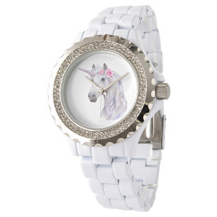 Pulsera Reloj blanco de caballos