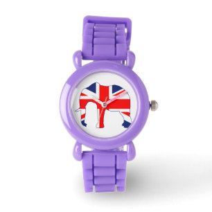 Pulsera Reloj británico de la bandera del elefante de