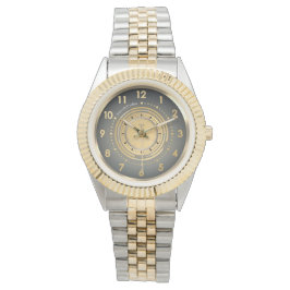 Pulsera Reloj clásico de dos tonos con tema oscuro moderno