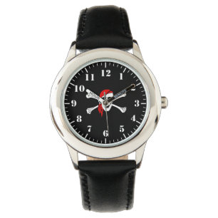Pulsera Reloj clásico infantil-Cráneo de pirata