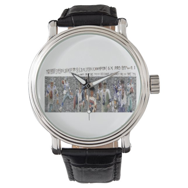 Pulsera Reloj con 200 retratos de Troy Aikman (Anverso)