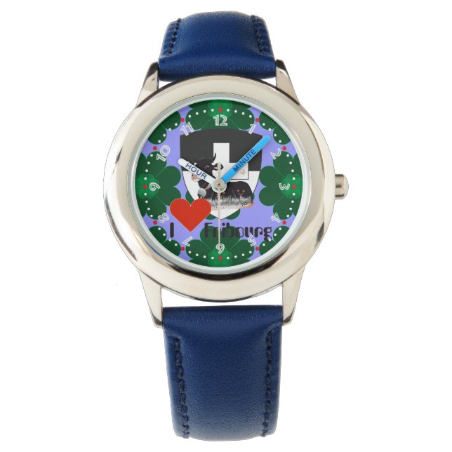 Pulsera Reloj con borrador de suizo Freiburg Suiza (Anverso)