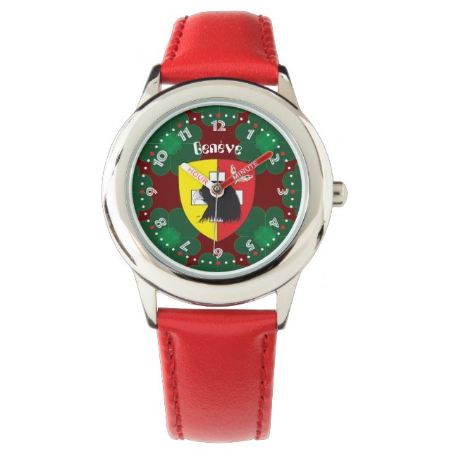 Pulsera Reloj con borrador de suizo Ginebra, Genève/ (Anverso)