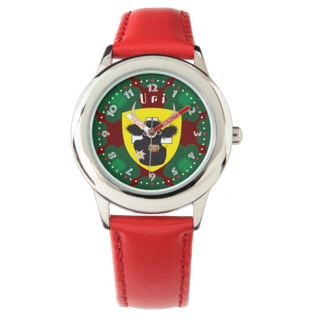 Pulsera Reloj con borrador de suizo Uri (Anverso)