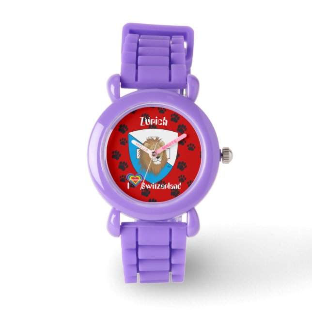 Pulsera Reloj con borrador de suizo Zurich Suiza (Anverso)