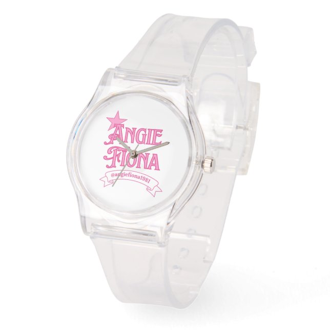 Pulsera Reloj con Correa de Silicona Transparente (Ángulo)