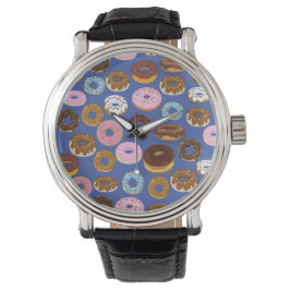 Pulsera Reloj con diseño azul de dona