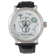 Reloj con nombre de enfermera personalizado