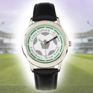 Pulsera Reloj con tu nombre más el nombre del equipo de fú
