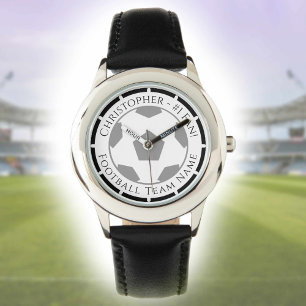Pulsera Reloj con tu nombre y el nombre del equipo de fútb