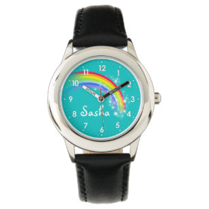 Pulsera Reloj conocido de la aguamarina verde azulada del