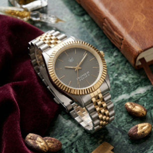 Pulsera Reloj cronógrafo de lujo de dos tonos - Bisel estr