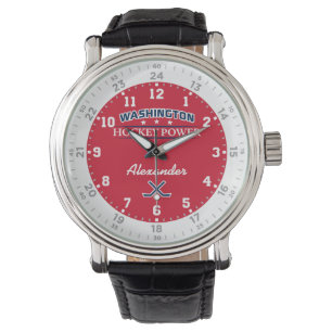 Pulsera Reloj de 24 horas con poder de hockey en Washingto