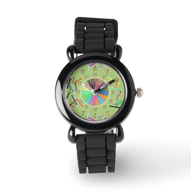 Pulsera Reloj de aceitunas y plata (Anverso)