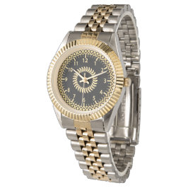 Pulsera Reloj de acero inoxidable de dos tonos de lujo