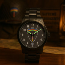 Reloj de acero inoxidable negro tributo a SHAEF