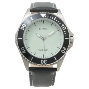 Pulsera Reloj de acero inoxidable verde salvia para hombre