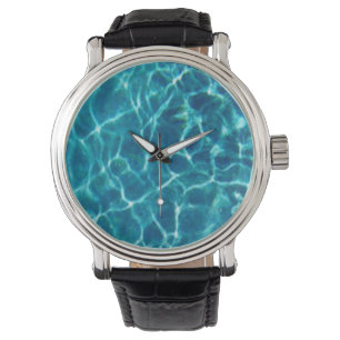 Pulsera Reloj de agua de la piscina azul transparente