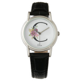 Pulsera Reloj de alfabeto de flores silvestres
