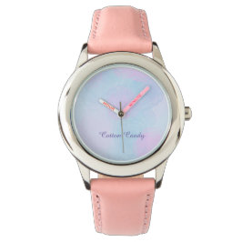 Pulsera Reloj de algodón dulce con texto cambiable