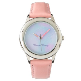 Pulsera Reloj de algodón dulce con texto cambiable