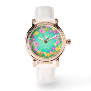 Pulsera Reloj de Aqua Watch de monograma húmedo botánico
