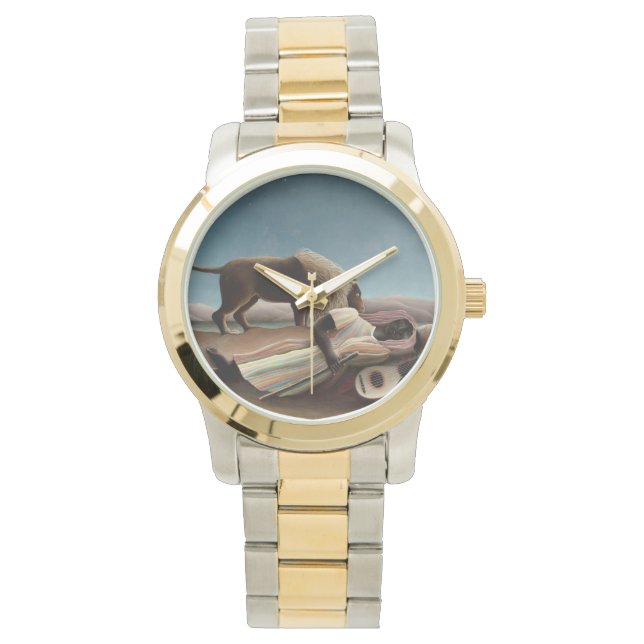 Pulsera Reloj de arte gitano dormido de Rousseau (Anverso)