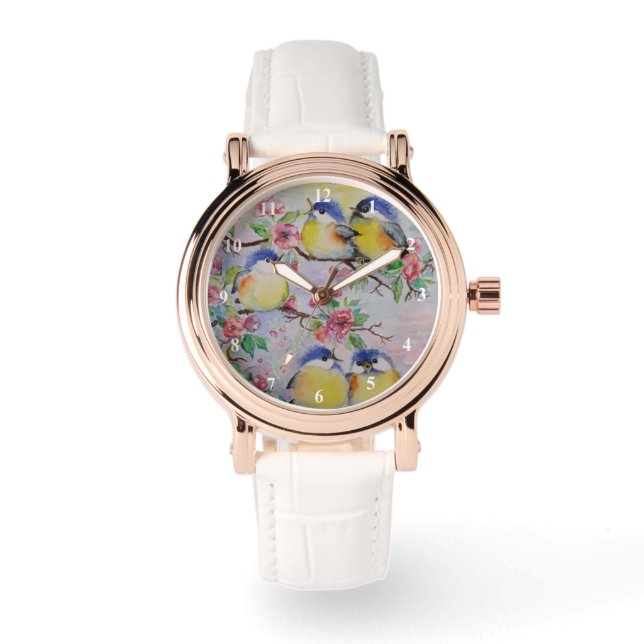 Pulsera Reloj de Aves Hermosas (Anverso)