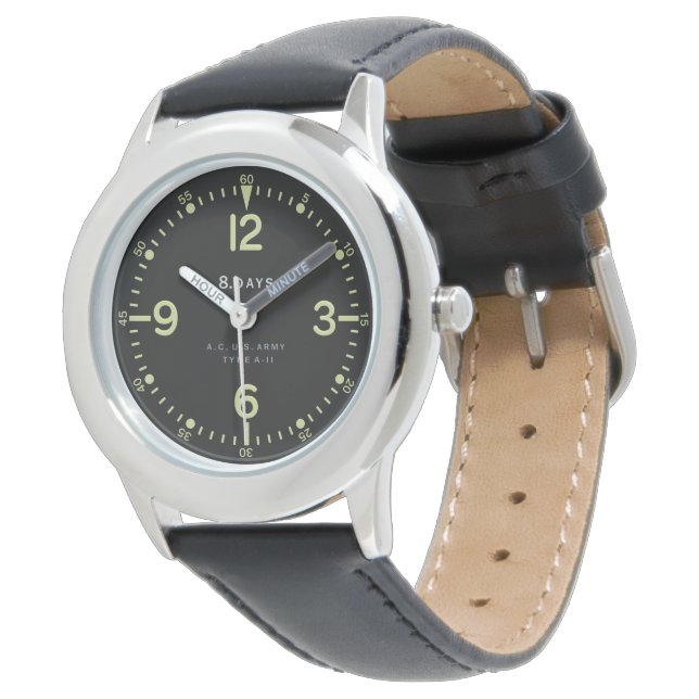Pulsera Reloj de avión retro estándar del ejército de Esta (Angular)