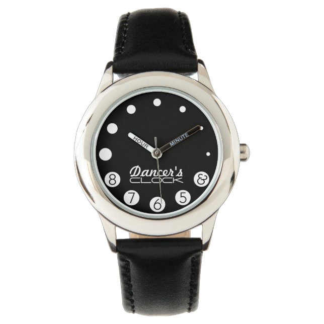 Pulsera Reloj de bailarina con números para una bailarina. (Anverso)